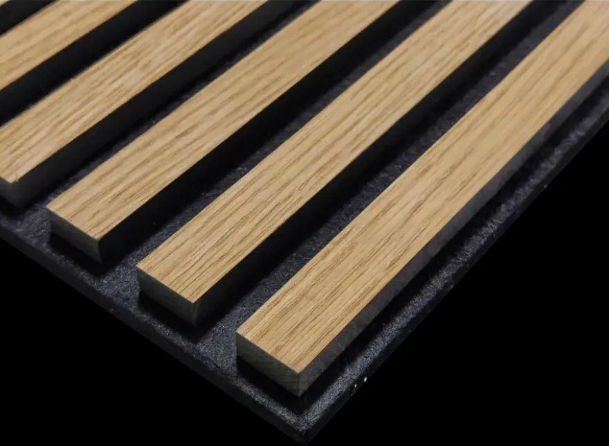 Lattenwand licht eiken 260 x 52,6 cm dikte 22 mm