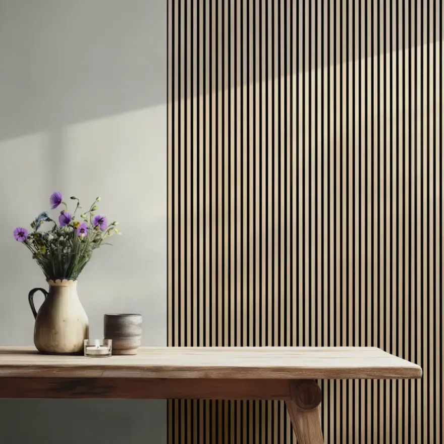 Lattenwand Melbourne 260 x 52 cm licht eiken dikte 9,7 mm los