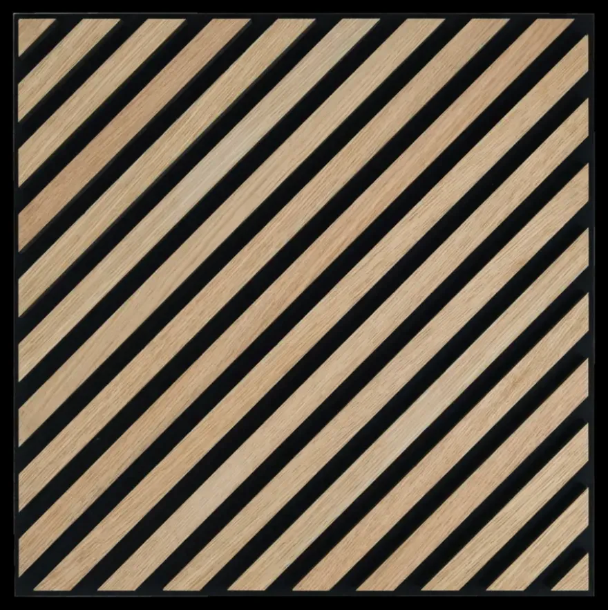 Lattenwand tegel Hongaarse punt licht eiken 55,3x55,3 cm, dikte 22 mm - 2 stuks per pak