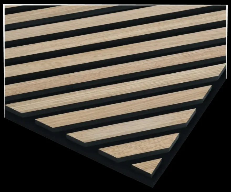 Lattenwand tegel Hongaarse punt licht eiken 55,3x55,3 cm, dikte 22 mm - 2 stuks per pak