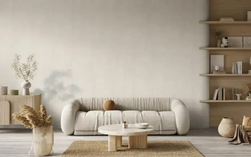 Lattenwand vilt beige 260 x 52 cm dikte 8 mm 2,70 m²