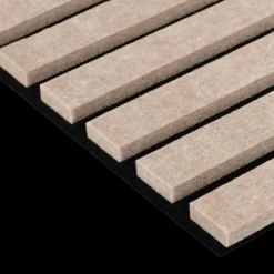 Lattenwand vilt op vilt licht bruin 260 x 52,5 cm dikte 9+9 mm 2.73m²