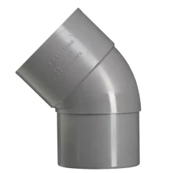 Martens PVC Bocht 45° Grijs Mof/ Verjongd 80 mm