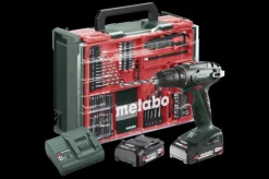 Metabo 18V accuboormachine BS18 incl. 2 accu's 2.0Ah + lader en accessoire-set in koffer