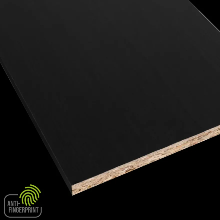 Meubelpaneel antraciet essen ABS fingerprint proof 240x40 cm 18 mm