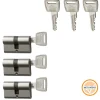 NEMEF veiligheidscilinder NF3+ 30/30 mm SKG 3-sterren gelijksluitend (3 stuks)