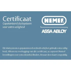 NEMEF veiligheidscilinder NF3+ 30/30 mm SKG 3-sterren gelijksluitend (3 stuks)