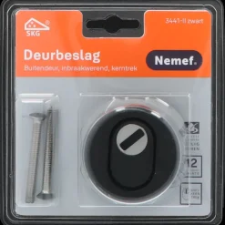 Nemef veiligheidsrozet 3441-II zwart rond 60mm SKG***