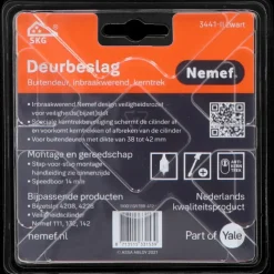Nemef veiligheidsrozet 3441-II zwart rond 60mm SKG***