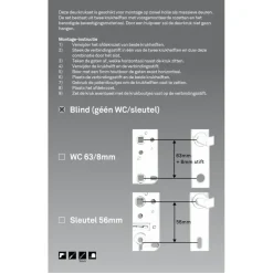 Novidade deurkrukset Porto ovaal blind schild zwart RVS