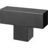Paalverbinder voor pergola T-verbindingsstuk 3-kants 9x9 cm zwart