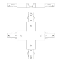 Philips EasyLink X-vormige conector railverlichting wit