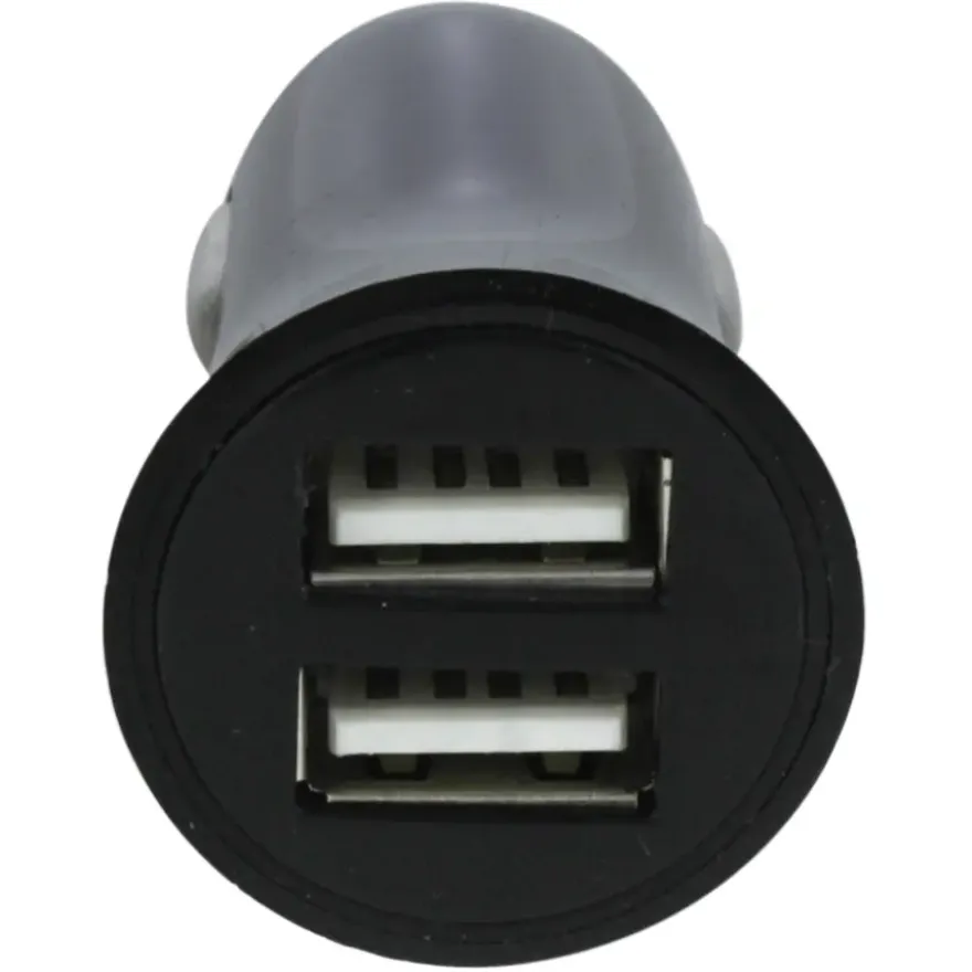Q-Link Autolader 12V met 2 USB-A zwart