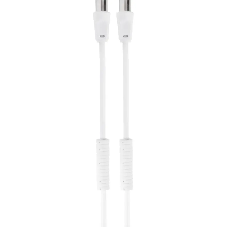 Q-Link coax kabel 3CV2 HF stekker recht 5 meter wit