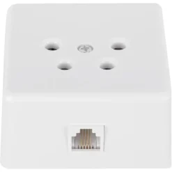Q-Link telefoon contactdoos opbouw modulair 4 polig wit
