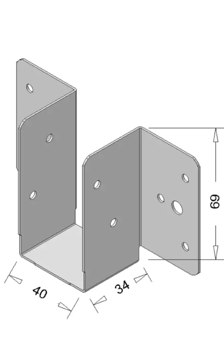 Regeldrager 40 mm verzinkt