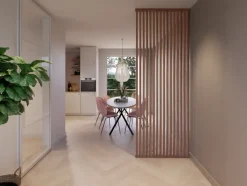 Roomdivider spijlen MDF walnoot 4 stuks