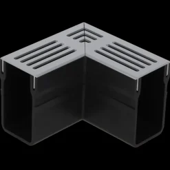 RS hoek voor afvoergoot grijs aluminium