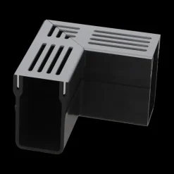 RS hoek voor afvoergoot grijs aluminium