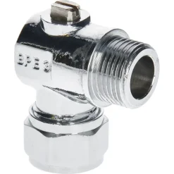 Sanivesk Kogelkraan Mini Haaks Knel 15mmx3/8"M Chroom