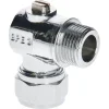 Sanivesk Kogelkraan Mini Haaks Knel 12mmx3/8"M Chroom