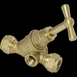 Sanivesk Stopkraan Knel + Aftap 15x15mm