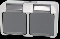 Schneider Electric Aquastar spatwaterdicht geaard stopcontact dubbel horizontaal