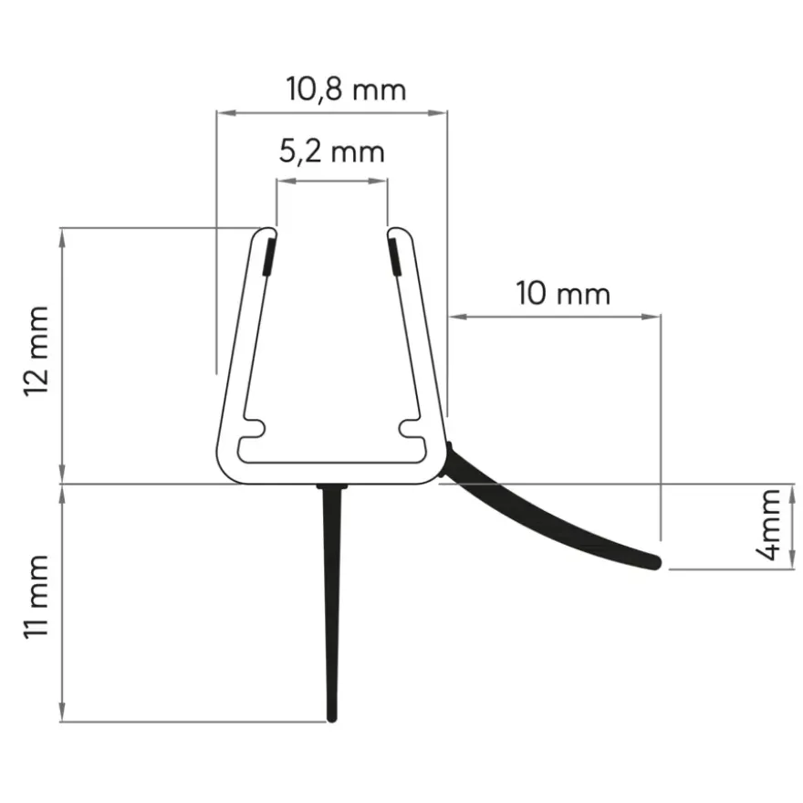 Sealskin afdichtprofiel universeel transparant 6/8 mm 100 cm