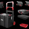 SKIL Gereedschapswagen / gereedschapstrolley met 4-in-1 grote stapelbare gereedschapskoffer set