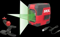 SKIL kruislijnlaser groen 20m 1912AA Li-ion accu - incl. USB lader en klem