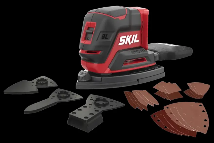 SKIL 20V multischuurmachine Compact Brushless 3720CD incl. 24 schuurbladen en 3 schuurhulpstukken (zonder accu)