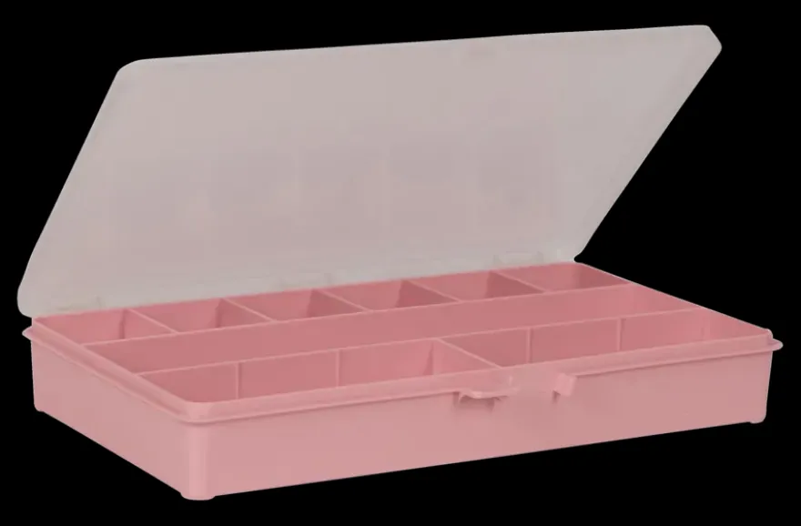 Sorteerdoos met 9 vakken roze