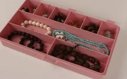Sorteerdoos met 9 vakken roze