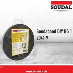 Soudal gecomprimeerde zwelband 4-9mm, 20mm breed en 8m lang