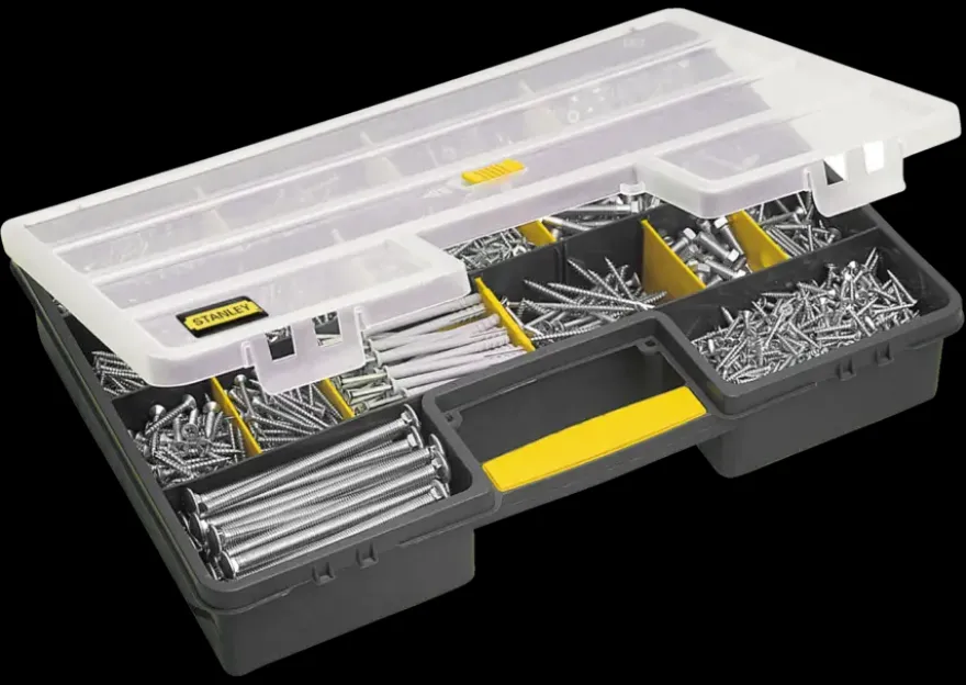 Stanley assortimentsdoos 25-vaks 32,5x46x8 cm met flexibele indeling