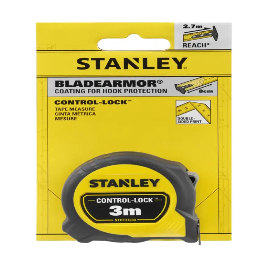 Stanley rolbandmaat Control-Lock 3 meter