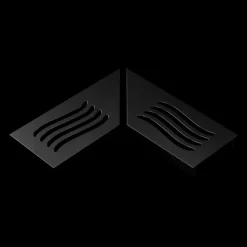 Stonewish Ultra Drain L-rooster zwart wave patroon