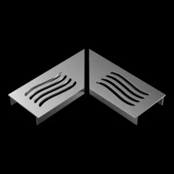 Stonewish Ultra Drain L-rooster zilver wave patroon