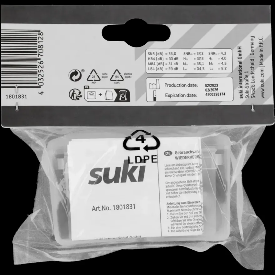 Suki oordoppen met koord - 33 db - 1 paar