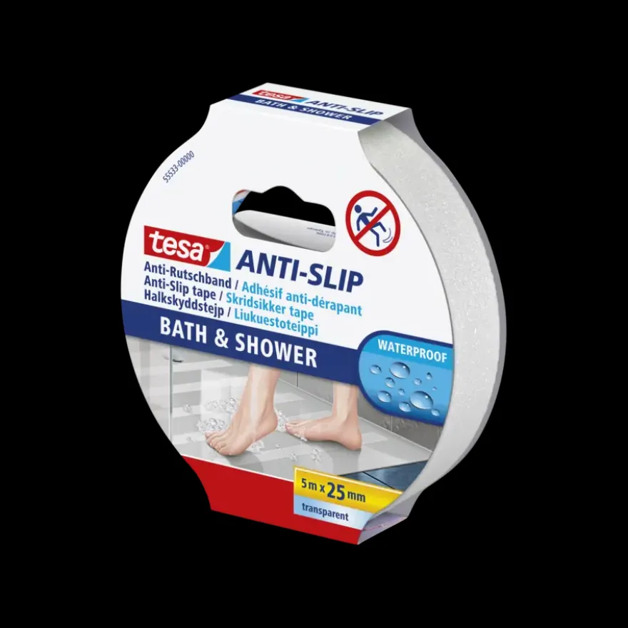 Tesa anti-slip tape douche transparant 25 mm x 5 m