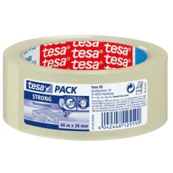 Tesa Pack Strong verpakkingstape transparant 38 mm x 66 m