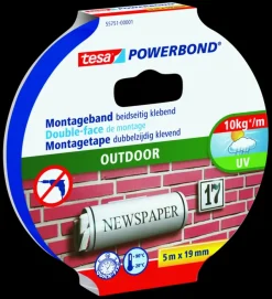 Tesa Powerbond Outdoor montagetape groen 5 m x 19 mm