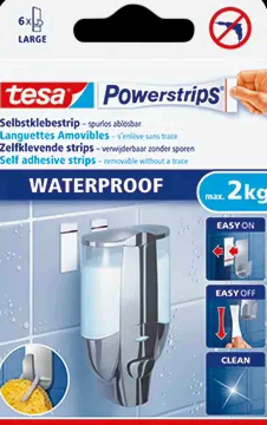 Tesa Powerstrips waterproof strips 6 stuks