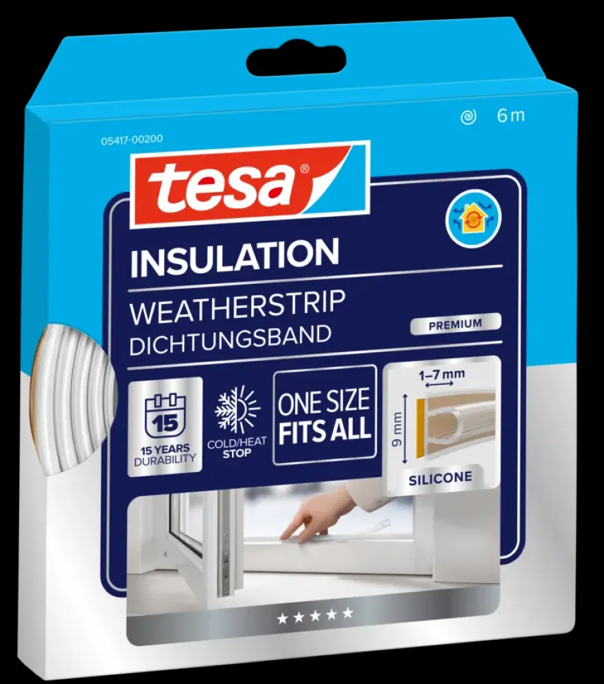 Tesa Premium Tochtband O-profiel zelfklevend transparant 6m