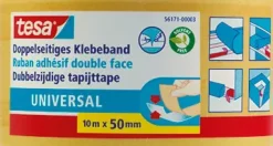 Tesa Universal dubbelzijdig tapijttape 10 m x 50 mm