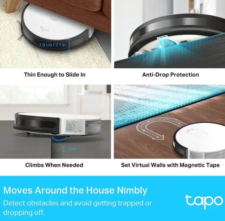 TP-Link Tapo Robotstofzuiger RV30 met dweilfunctie
