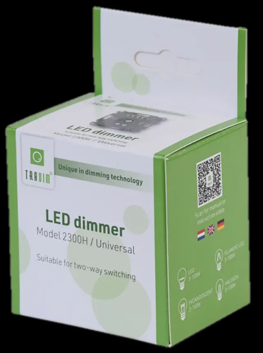 Tradim LED inbouwdimmer 150W/VA - 100W
