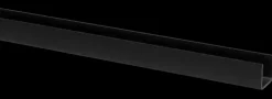 U-profiel kunststof zwart 9x13 mm lengte 260 cm