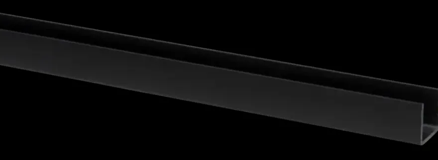 U-profiel kunststof zwart 9x13 mm lengte 260 cm