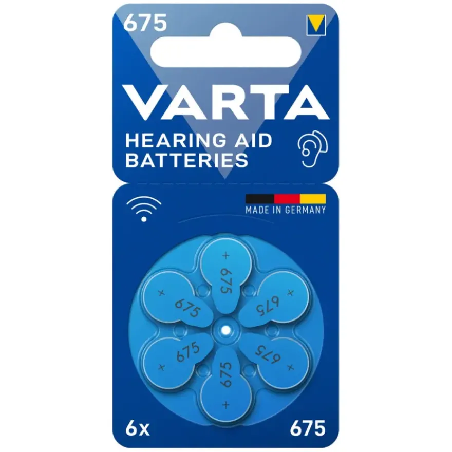 Varta 675 Acoustic Special hoortoestel batterijen type 675 blauw 6 stuks